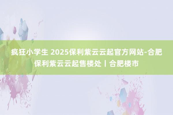 疯狂小学生 2025保利紫云云起官方网站-合肥保利紫云云起售楼处丨合肥楼市