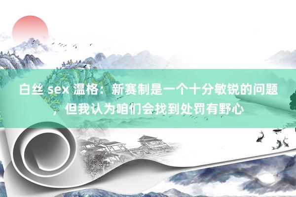 白丝 sex 温格：新赛制是一个十分敏锐的问题，但我认为咱们会找到处罚有野心
