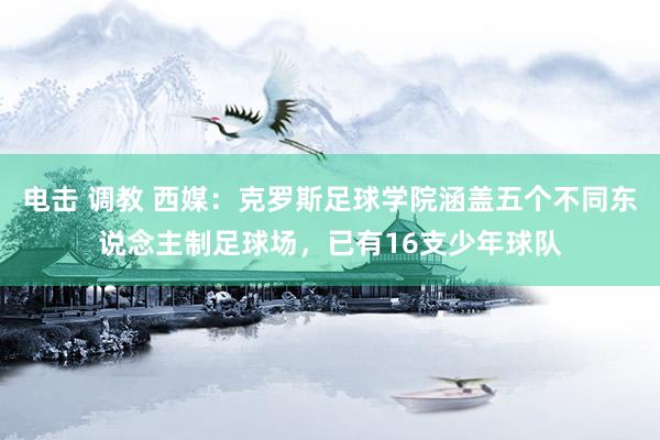 电击 调教 西媒：克罗斯足球学院涵盖五个不同东说念主制足球场，已有16支少年球队