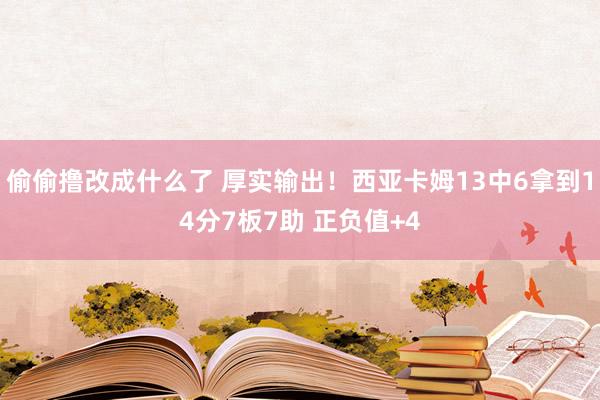 偷偷撸改成什么了 厚实输出！西亚卡姆13中6拿到14分7板7助 正负值+4
