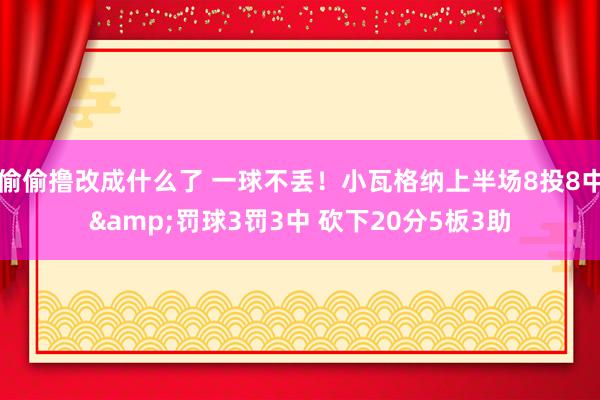 偷偷撸改成什么了 一球不丢！小瓦格纳上半场8投8中&罚球3罚3中 砍下20分5板3助
